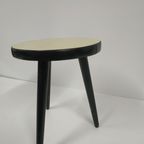 Vintage Klein Planten Bijzettafel Met Cremekleurig Blad thumbnail 4