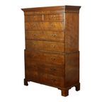 Antieke Mahonie Kast Tallboy Chest On Chest George Lll 19De Eeuw thumbnail 6