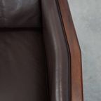 Luxe Art Deco Schuitema Design Fauteuil Met Donkerbruin Leer Uit De Decoforma Serie thumbnail 9