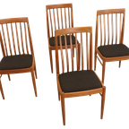 Set 4 Bramin Eetkamerstoelen Stoelen Gestoffeerd Vintage 'halgarde' thumbnail 6