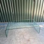 Vintage Glazen Xl Salontafel, Fiam Stijl 'Waterfall' thumbnail 11