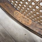 Antieke Art Nouveau Weense Jakob En Josef Kohn Stoel (thonet Stijl) Antique Webbing Chair thumbnail 19
