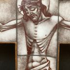 Gebrandschilderd Opaline Glas Christus, 49 Cm Hoog thumbnail 4