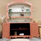 Vintage Sierlijke Buffetkastservieskast Eikenhout Terracotta thumbnail 2