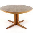 Bernhard Pedersn And Son Eiken Ronde 2x Verlengbare Eettafel Tafel Vintage 'bogvad' Deens Design thumbnail 12