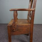 Prachtige Antieke Engelse Eind 18 Begin 19E Eeuwse Arm Chair, Stoel Met Armleuningen thumbnail 4