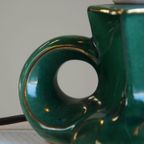 Leuk Vintage Groen Keramieken Frans Lampje Met Gouden Accenten thumbnail 6