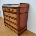 Vintage Frans Dressoir Commode Ladekast Met Marmer Blad 505 thumbnail 7
