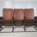 Jaren 30 Art Deco Cinema Bioscoop Stoelen Bankje thumbnail 5
