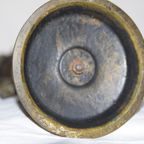 Antieke 19e Eeuwse Orientaalse Bronzen Kandelaar Jemen/india thumbnail 8