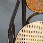 Set Van Twee Hoge Vintage Bentwood “Long John” Thonet Design Stoelen Met Armleuningen thumbnail 8