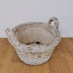 Brocante Franse Stenen Tuinvaas, Bloempot Tuinpot Steen 404 thumbnail 5
