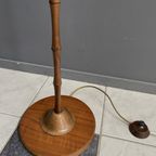 Bamboo Look Floorlamp Large White Shade thumbnail 5