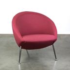 Vintage Design Fauteuil Van Artifort Model Hanna In Stevige Paarse Stof thumbnail 2