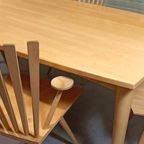 Vintage Deens Design Eettafel Met 5 'Mikado' Stoelen, Kvist thumbnail 9