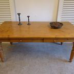 Prachtige Grenen Tafel 200 Bij 100 Cm thumbnail 3