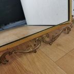 Vintage Barok Messing Spiegel Kuifspiegel Schouwspiegel thumbnail 11