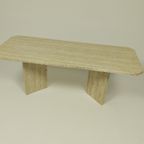 Italiaanse Travertijn Coffee Table, Jaren 70 thumbnail 3