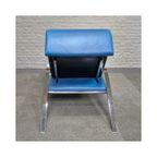 Blauw Lederen Lounge Stoel Futuro 3 Door Massimo Iosa Ghini Voor Moroso - Italië Jaren 80 thumbnail 18