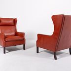 1970’s Pair Of Vintage Danish Design ‘wing’ Armchairs By Mogens Hansen thumbnail 4