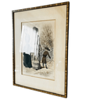 Antieke Ingelijste Franse Modeprent 1845 thumbnail 4