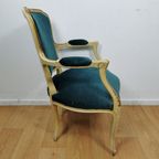 Brocante Vintage Franse Louis Xv Stoeltje, Fauteuil 304 thumbnail 4