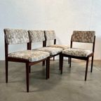 Vier Zeldzame Vintage Eetkamerstoelen, Model 641p, Rudolf Glatzel Voor Thonet thumbnail 3