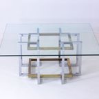 Brass & Chrome Geometrical Coffee Table thumbnail 9