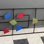 Colorful Metal Room Divider 1960S thumbnail 2