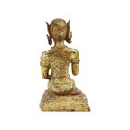 Antieke Thaise Bronzen Vergulde Boeddha Nang Kwak Rattanakosin thumbnail 11