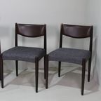 4x Vintage Eetkamerstoelen - Jaren '60, Bruin, Grijs thumbnail 14