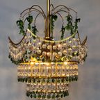 Set Van 2 Murano Druiven Druif Hanglampen Groen Met Kristal thumbnail 9