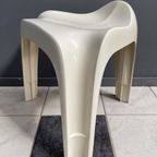 Casala White Low Stool 1970s thumbnail 5