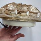 Vintage Plafondlamp Plafonnière Wandlamp Jaren '60 Sixties Glas Amber thumbnail 9