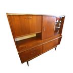 Vintage Highboard Teakhout, Jaren '60 thumbnail 2