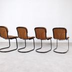 Willy Rizzo Stoelen - Cognac Leder - Cidue Italy thumbnail 13