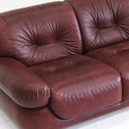 Vintage Sapporo Italiaanse Leren Sofa Mobil Girgi Jaren 70 thumbnail 8