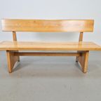 Vintage Eetkamer Set Schragentafel Bank Stoelen Krukken ´60 thumbnail 19