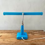 Fel Blauwe Vintage Mid Century Glamor Bureaulamp Uit Japan thumbnail 7