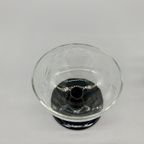 Set Vintage Gegraveerde Coupe Glaasjes Zwarte Voet 3 Stuks thumbnail 5