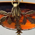 Prachtige Gesigneerde Art Deco Hanglamp "Noverdy France". thumbnail 8