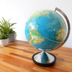 Retro Vintage Wereldbol Globe Lamp Tafellamp Uit 1973 thumbnail 4