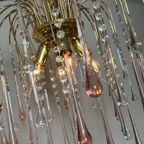 Vintage Xxl Murano Teardrop Kroonluchter Hanglamp Kristal thumbnail 13