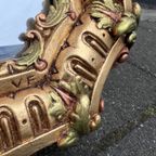 Franklin Mint Jaren 80, Louis Xiv Spiegel, Goudkleurig Fraai Gedetailleerd thumbnail 8
