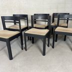 6X Vintage 1970’S Brutalist Eetkamerstoelen thumbnail 4