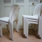 4 Witte Selene Stoelen Vico Magistretti Voor Artemide thumbnail 15