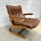 Midcentury Design Fauteuil Leer – Solheim, Rybo Rykken thumbnail 4