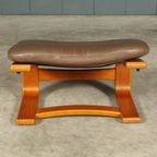 Deense “apollo” Fauteuil Met Hocker – Svend Skipper – Jaren 70 thumbnail 3