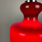 Cherry Red Glass Pendant Light By Peill And Putzler 1960 thumbnail 9