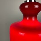 Cherry Red Glass Pendant Light By Peill And Putzler 1960 thumbnail 9
